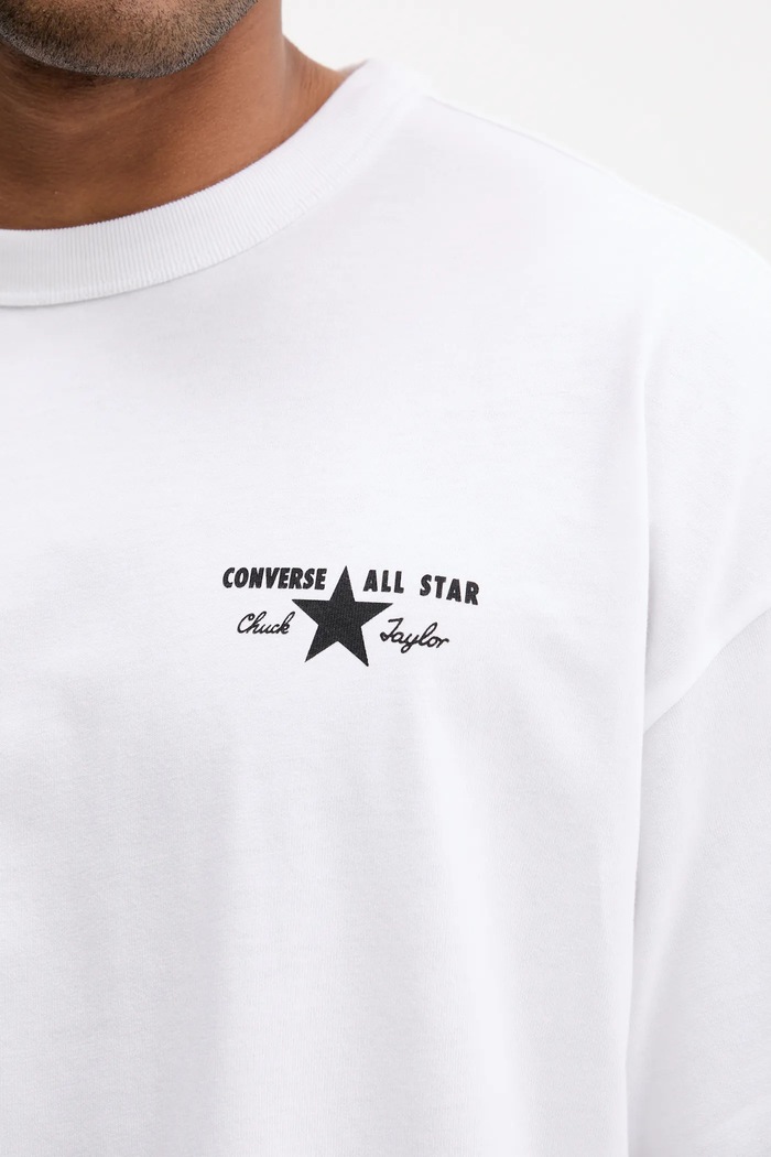 Bavlněné tričko Converse Converse bílá 10027997.A06