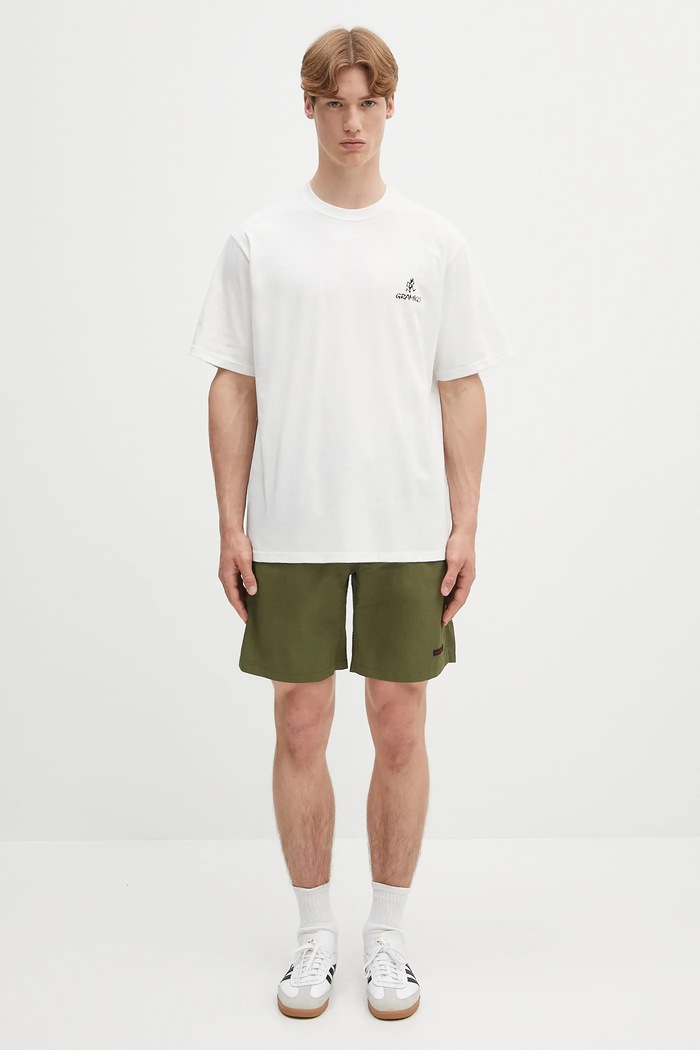 Gramicci One Point Logo Tee T-shirt męski z bawełną G4SU.T096 beżowy