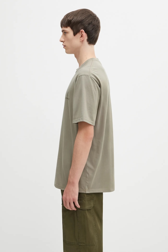 Gramicci t-shirt da uomo in cotone One Point Logo Tee G4SU.T096 verde AW25