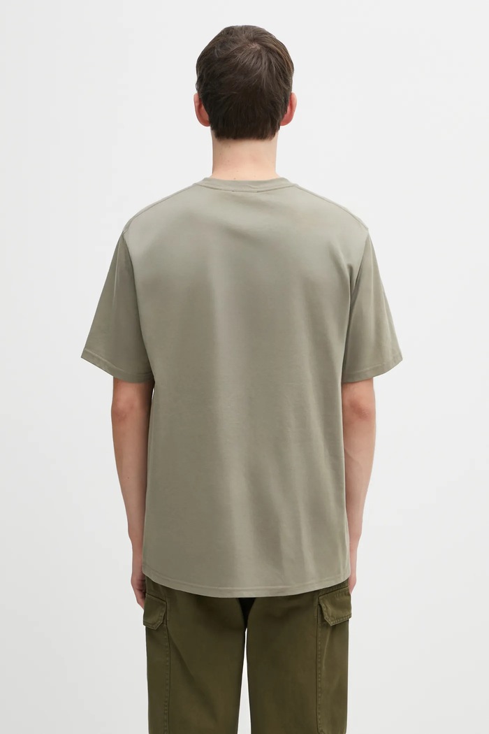 Abbigliamento Gramicci t-shirt da uomo in cotone One Point Logo Tee G4SU.T096 verde