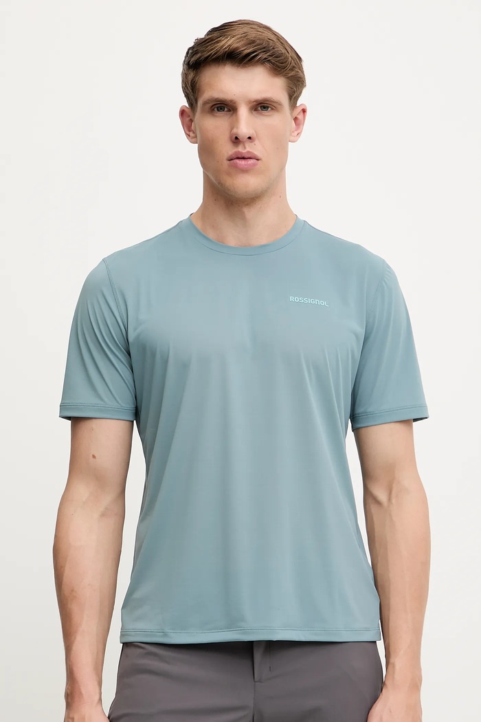 Rossignol t-shirt sportowy SIDELHORN z elastanem turkusowy RLNMY08