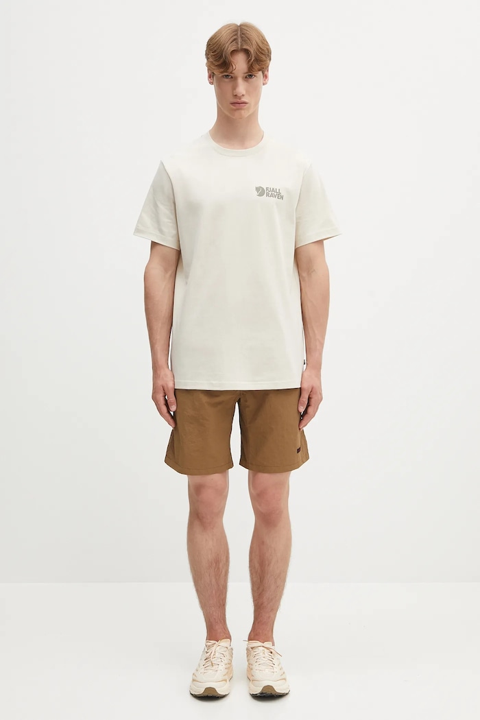 Хлопковая футболка Fjallraven Fjällräven Heavy Classic T-shirt F12600232 бежевый