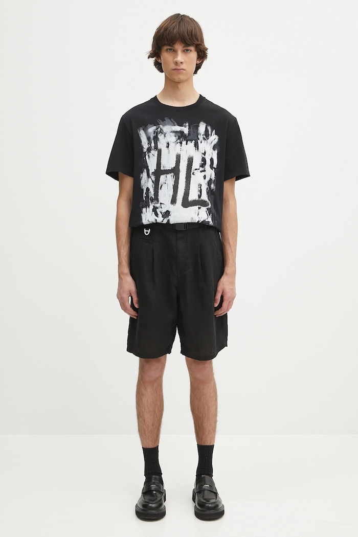 Helmut Lang t-shirt in cotone SCRIBBLE.T4.MAL.LT. P02HM511 nero
