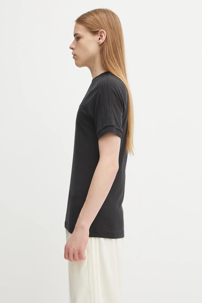 adidas Originals tricou de lână Cali Tee JY3944 negru AW25