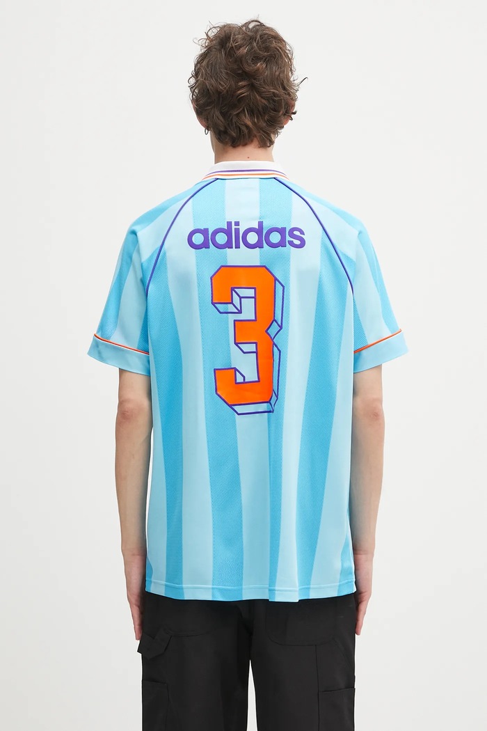 Clothing adidas Originals polo shirt Jcquard Jersey KD2308 blue