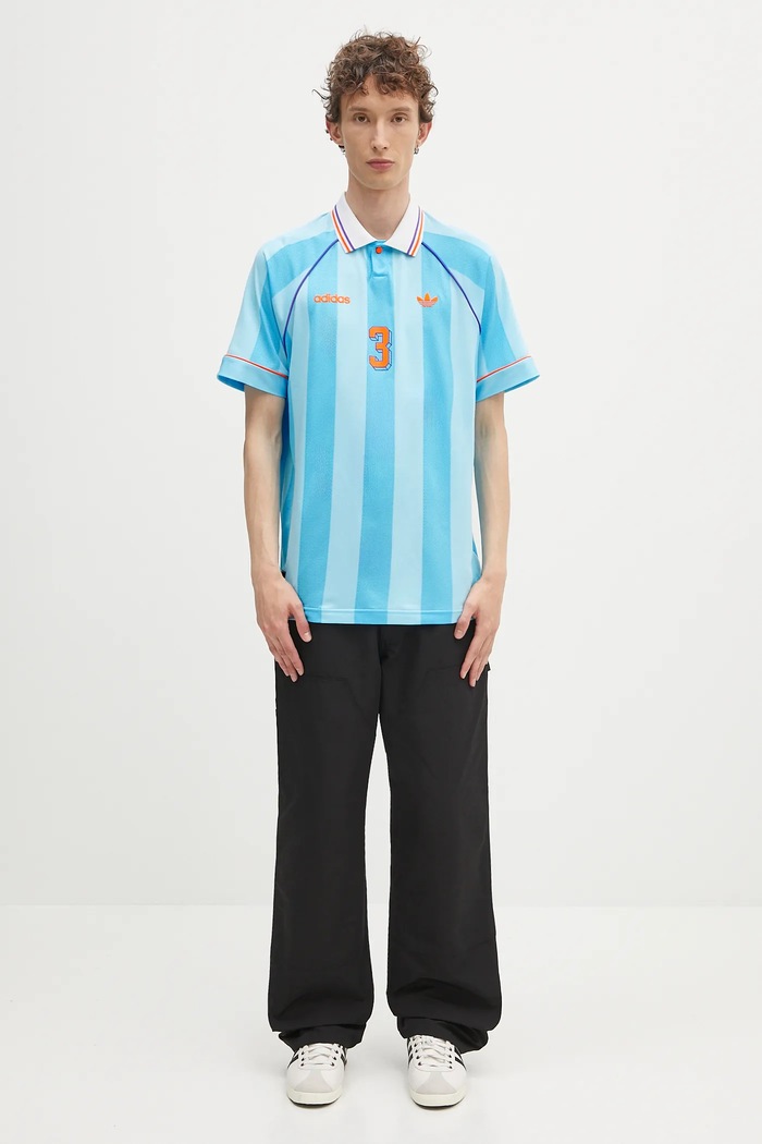 adidas Originals polo shirt Jcquard Jersey KD2308 blue