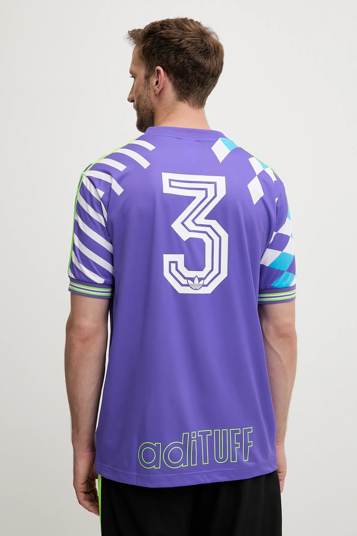 Kratka majica adidas Originals Nuwave90Sjersey Vzorčasti vijolična KD4867