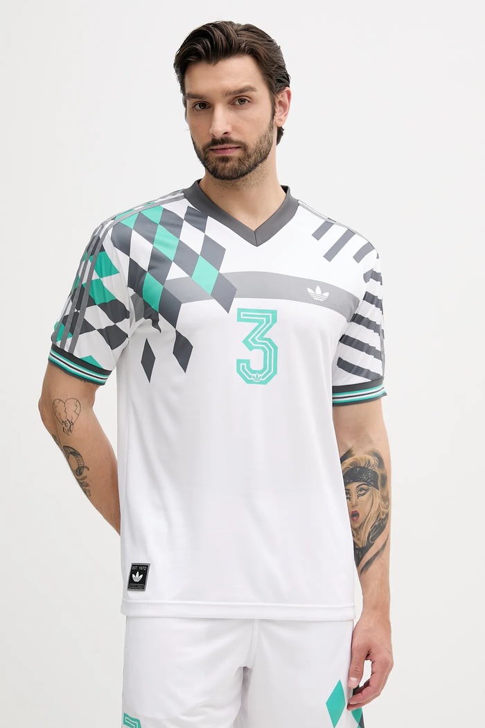 Kratka majica adidas Originals Nuwave90Sjersey Potisk bela KD4870