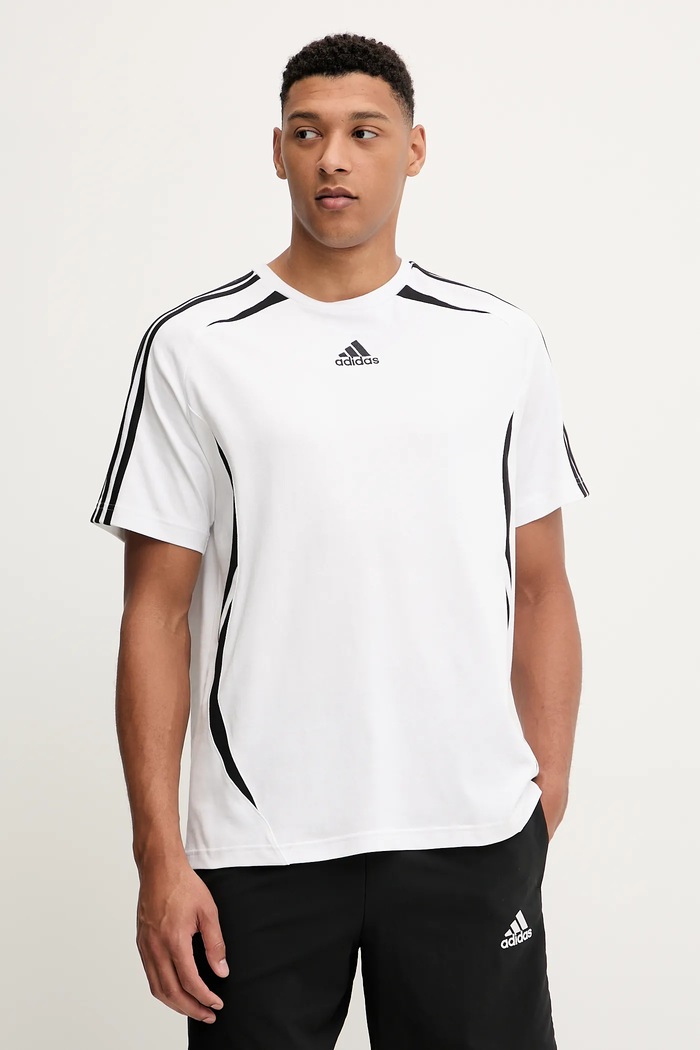 adidas Originals t-shirt bawełniany Teamgeist Tee aplikacja biały KE0146