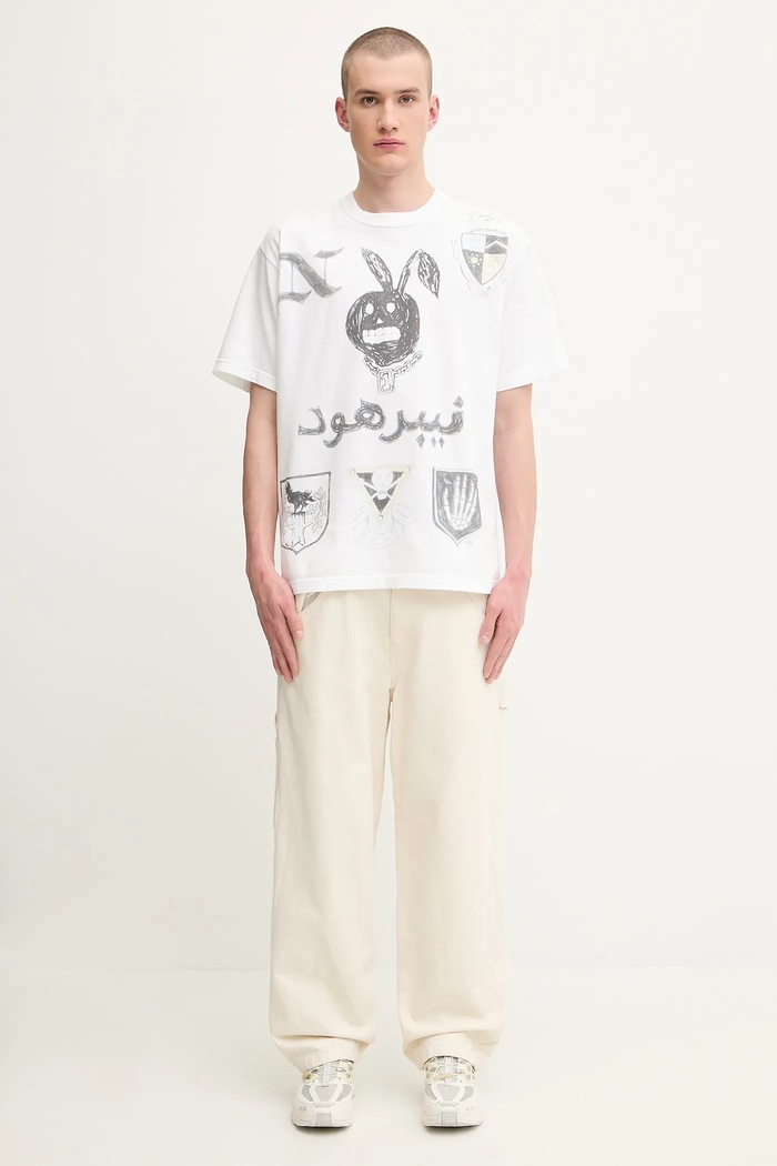 Бавовняна футболка NEIGHBORHOOD NH . TEE SS-17 251PCNH.ST17 білий