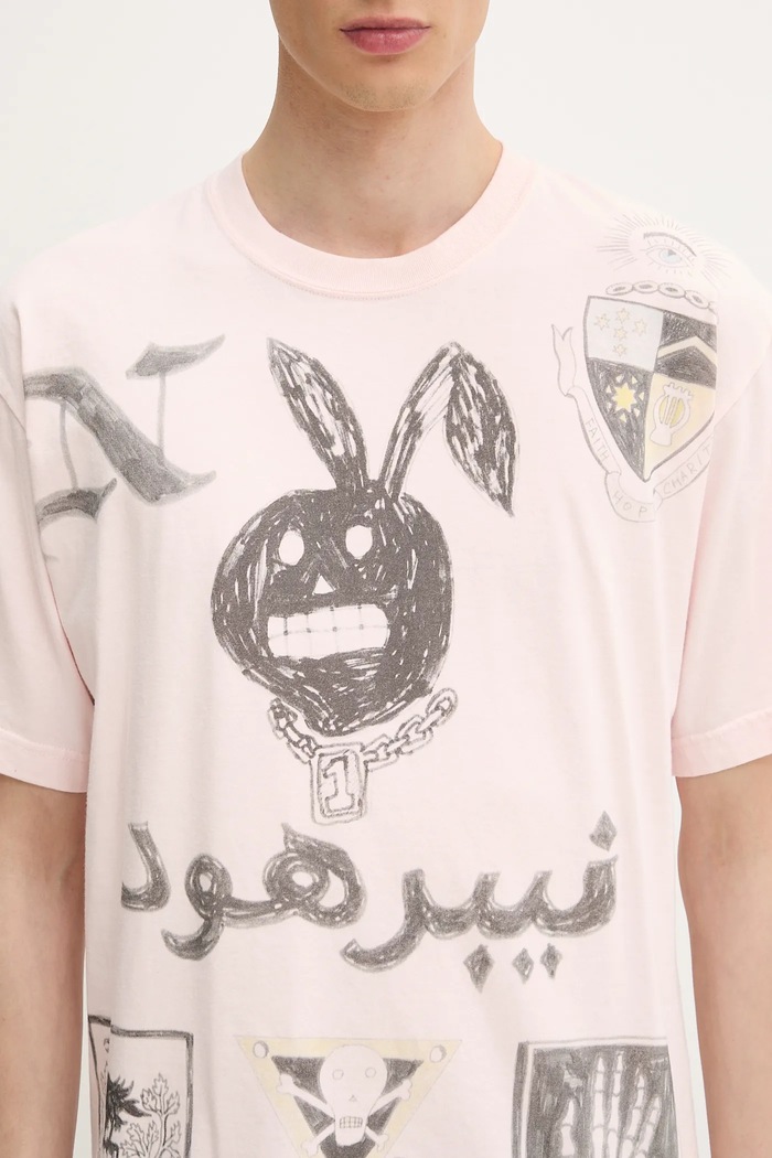 Бавовняна футболка NEIGHBORHOOD NH . TEE SS-17 рожевий 251PCNH.ST17