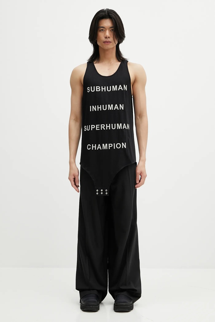 Bavlnené tričko Rick Owens DRKSHDW Knitted - Basketball Tank 221678 CM01E1678.CHJG čierna