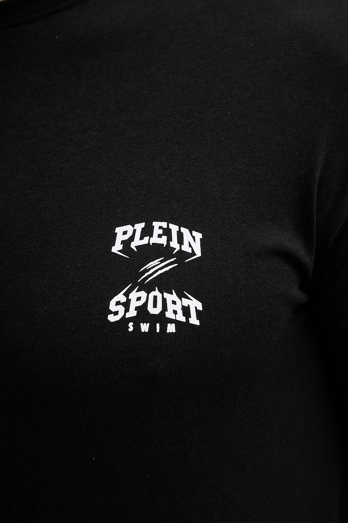 Βαμβακερό μπλουζάκι PLEIN SPORT Plein Sport μαύρο PS25MTS08