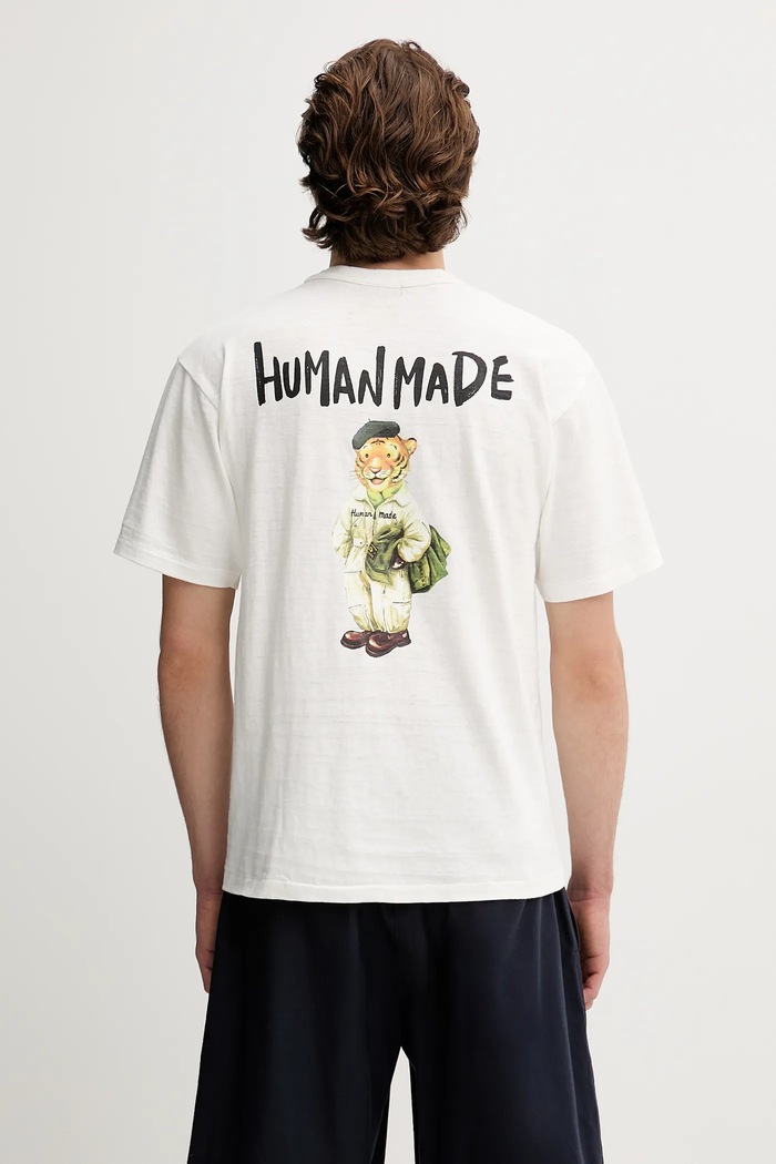 Памучна тениска Human Made Knitted стандартна бял HM29TE013