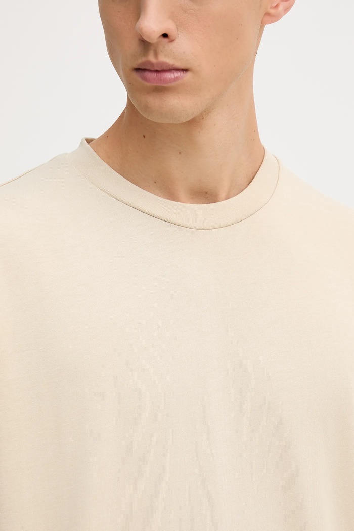 Lindbergh t-shirt ανδρικό βαμβακερό 30.400120 μπεζ