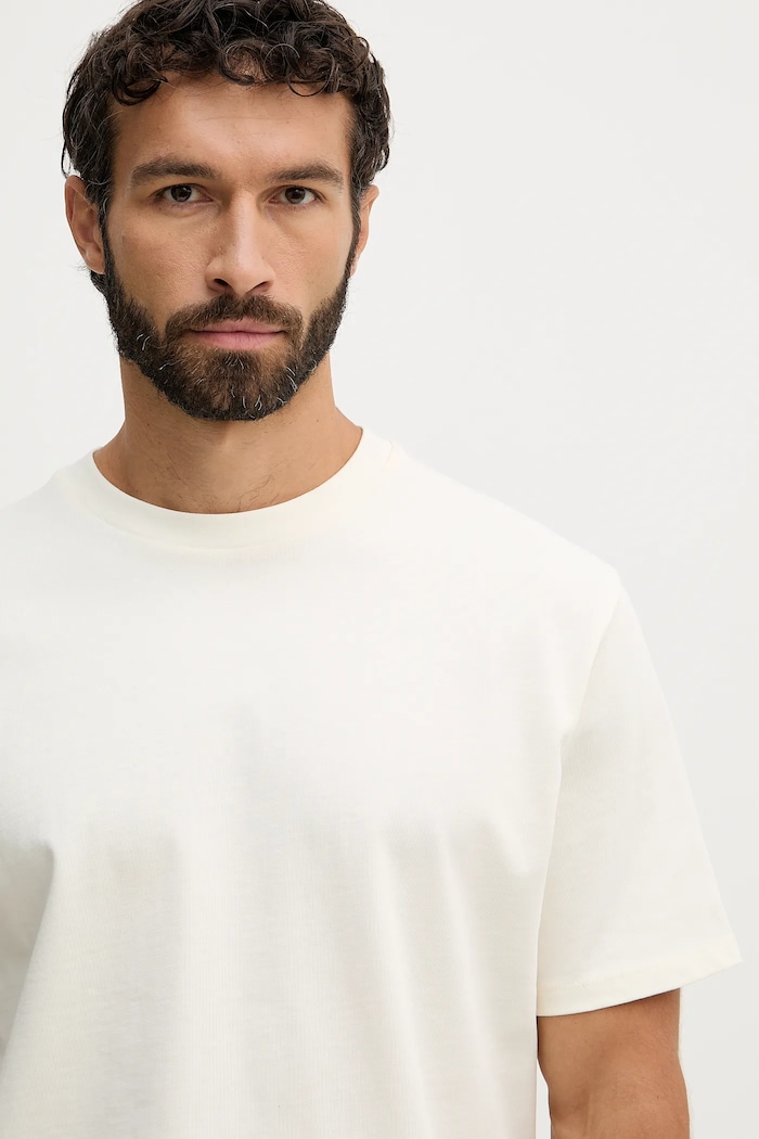 Lindbergh t-shirt ανδρικό βαμβακερό μπεζ 30.400120
