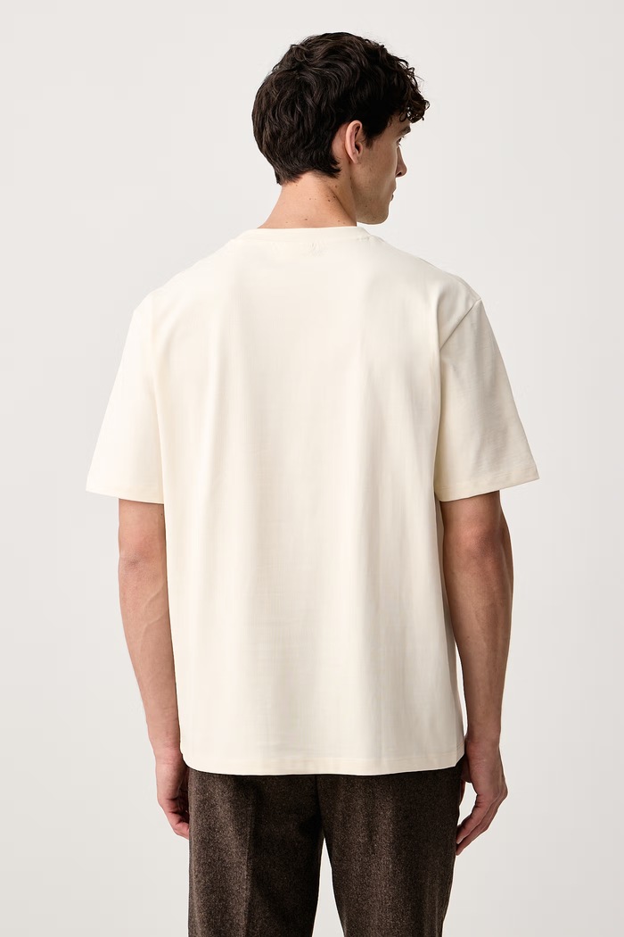 Odzież Lindbergh T-shirt męski bawełniany 30.400120 beżowy
