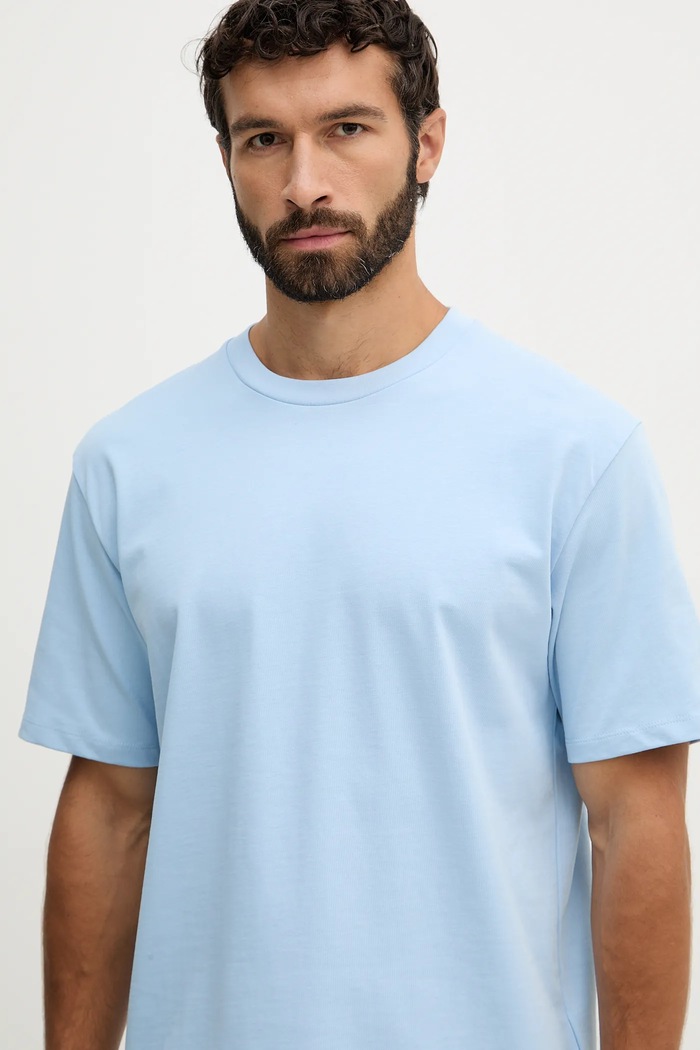 Lindbergh t-shirt ανδρικό βαμβακερό μπλε 30.400120