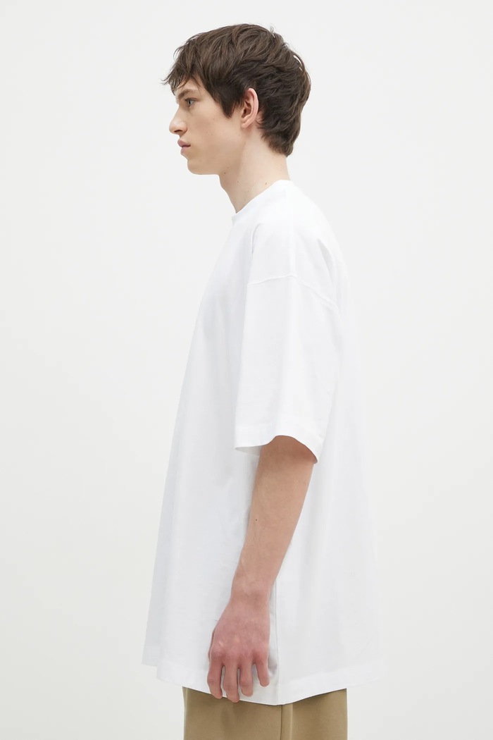 VETEMENTS cotton t-shirt Oval Logo Oversized UA66TR605W white SS25
