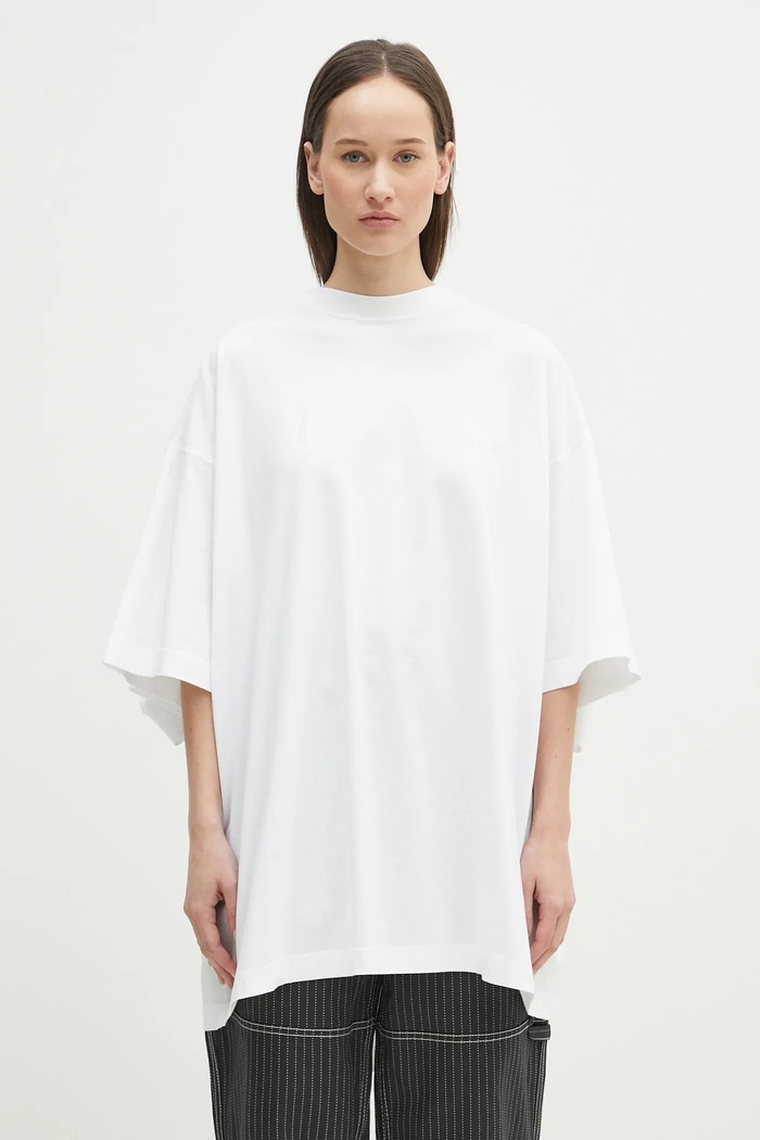 VETEMENTS cotton t-shirt Merged Double Oversized UA66TR635W white SS25