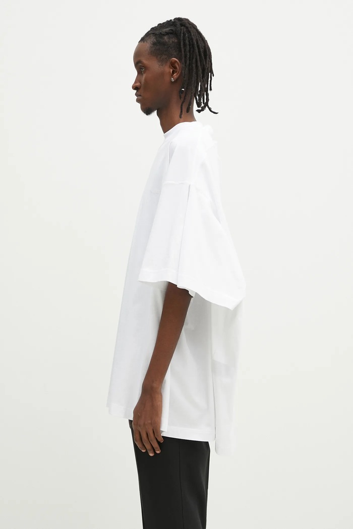 Clothing VETEMENTS cotton t-shirt Merged Double Oversized UA66TR635W white