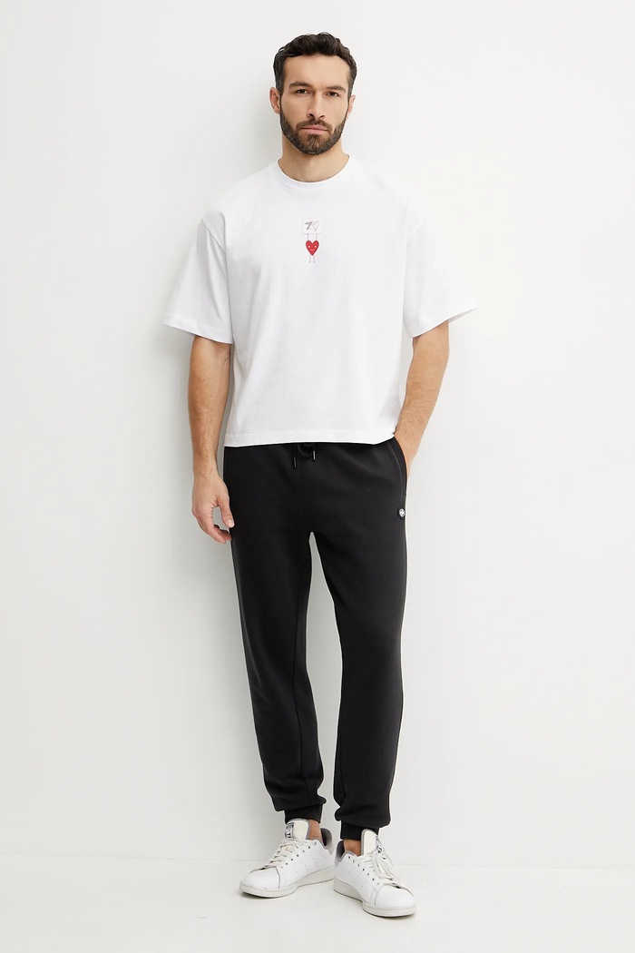 Bavlněné tričko EA7 Emporio Armani bílá AF13243.7X000038