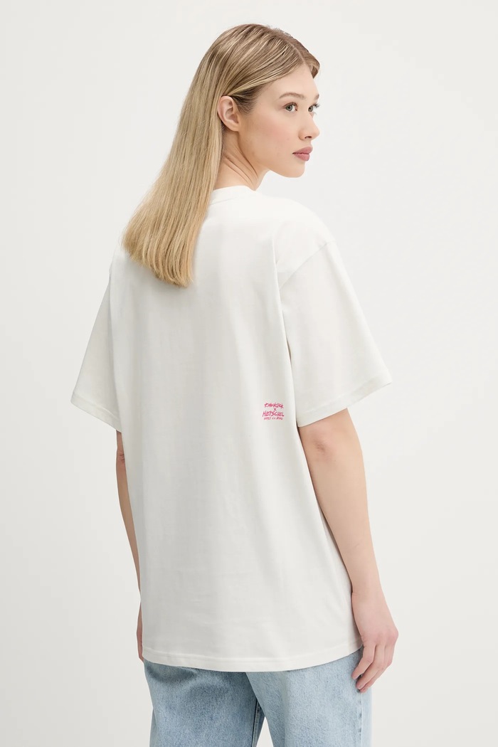 Tricou din bumbac Herschel bej 50546.05977