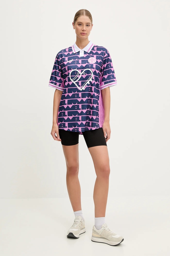 Тениска с яка Hummel Hummel x Community Love 227576 розов