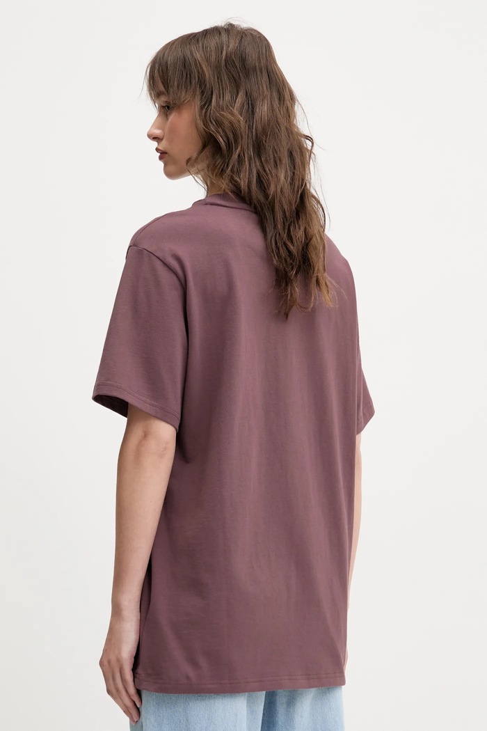 Tricou din bumbac Converse burgundia 10023876.A57