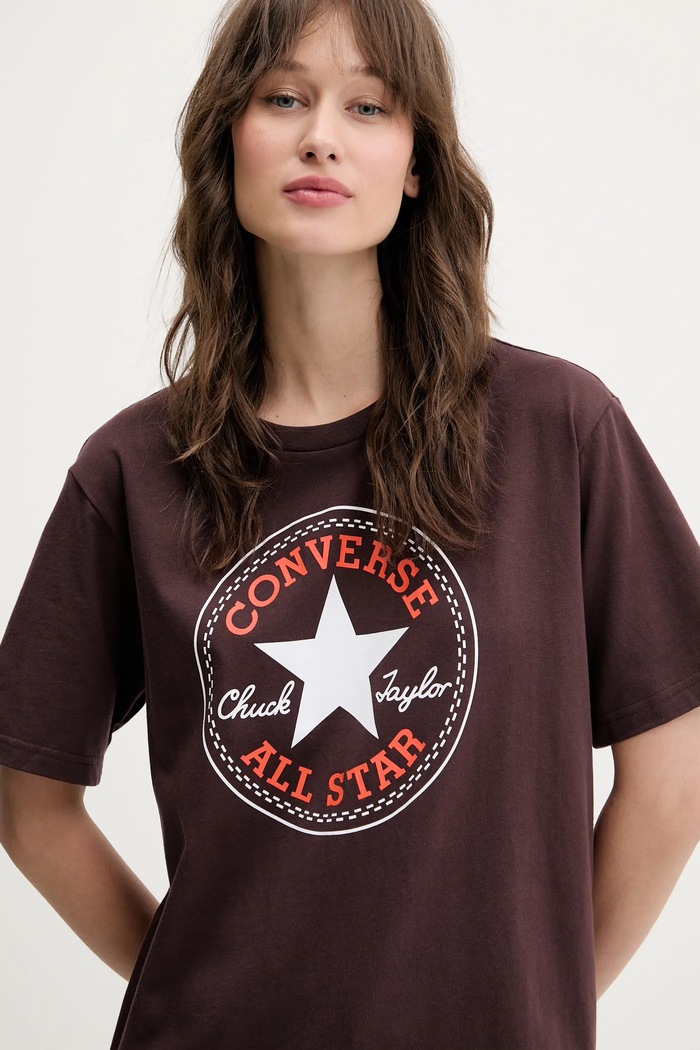 Bavlněné tričko Converse 10025459.A32