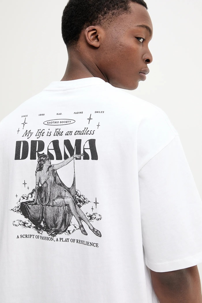 Kaotiko t-shirt bawełniany AQ011.01S.G002 biały