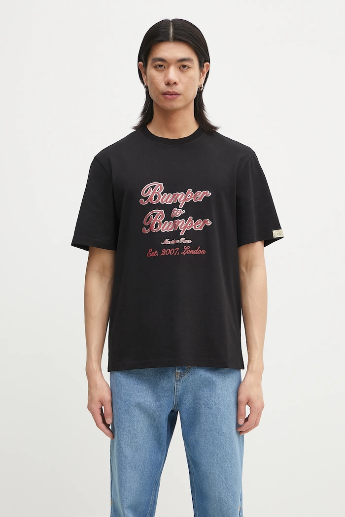 Martine Rose t-shirt bawełniany Classic nadruk czarny 603JE03001E