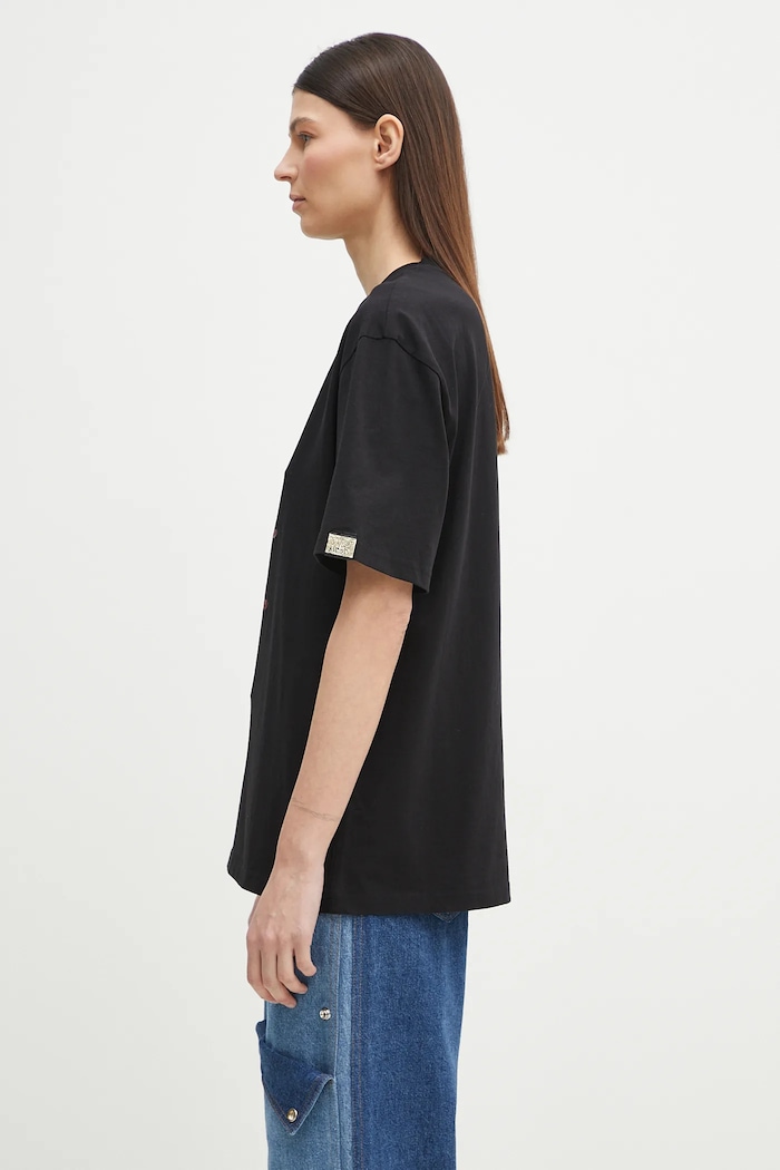 Martine Rose t-shirt bawełniany Classic czarny 603JE03001E