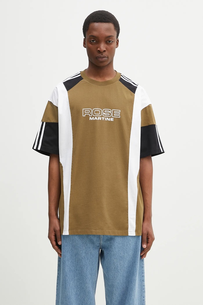 Martine Rose cotton t-shirt Oversized Panelled relaxed green 630JE01411D