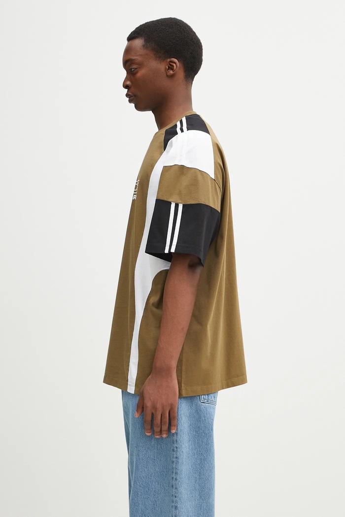 Clothing Martine Rose cotton t-shirt Oversized Panelled 630JE01411D green