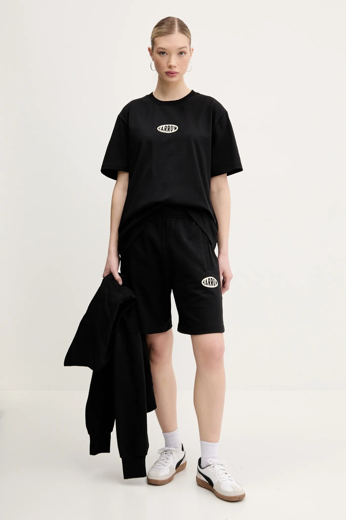 Barrow t-shirt bawełniany S5BWUATH066 czarny