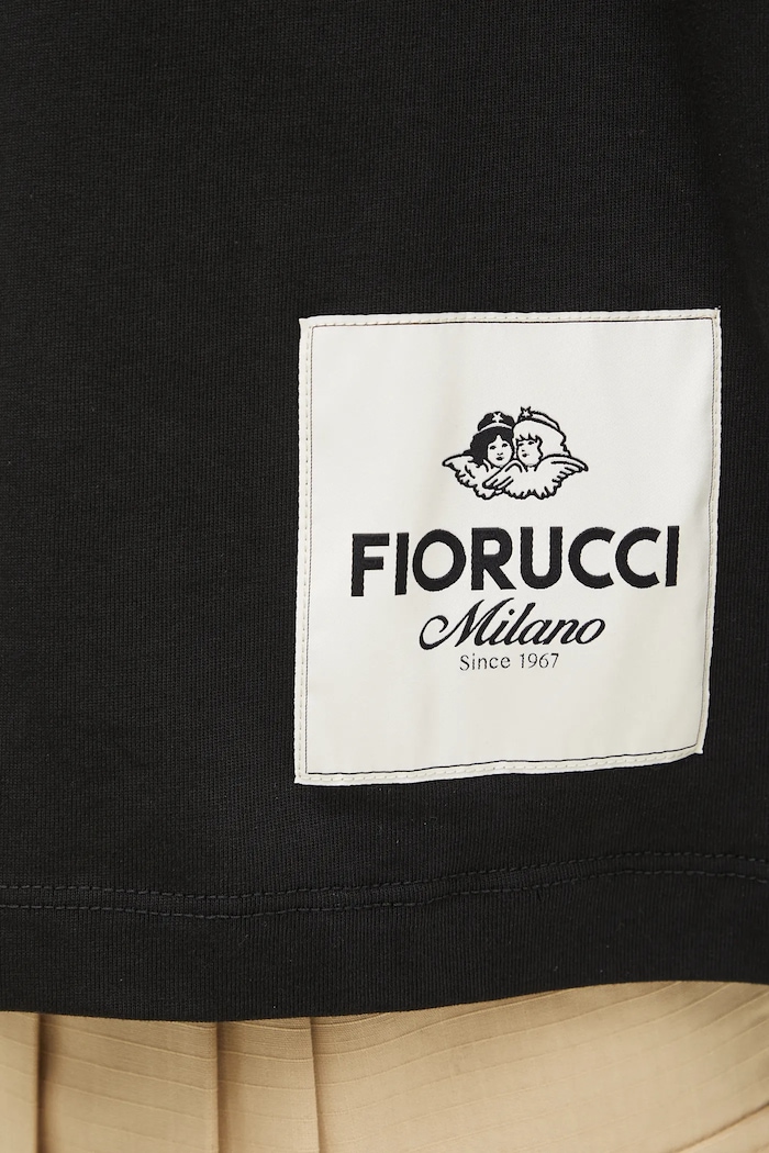 Bavlnené tričko Fiorucci Logo Label Boxy Fit U02SPTSH103CJ01BK01