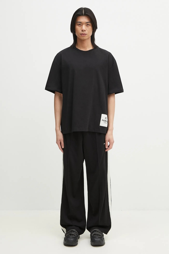 Bavlnené tričko Fiorucci Logo Label Boxy Fit U02SPTSH103CJ01BK01