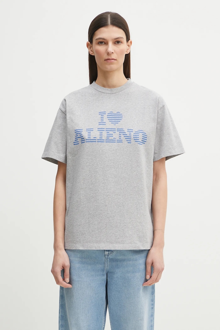 No Problemo t-shirt I Heart SS Tee NP60001303 szürke SS25