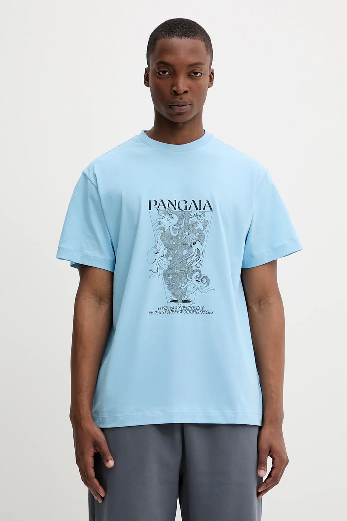 Pangaia tricou din bumbac 10002436 albastru SS25