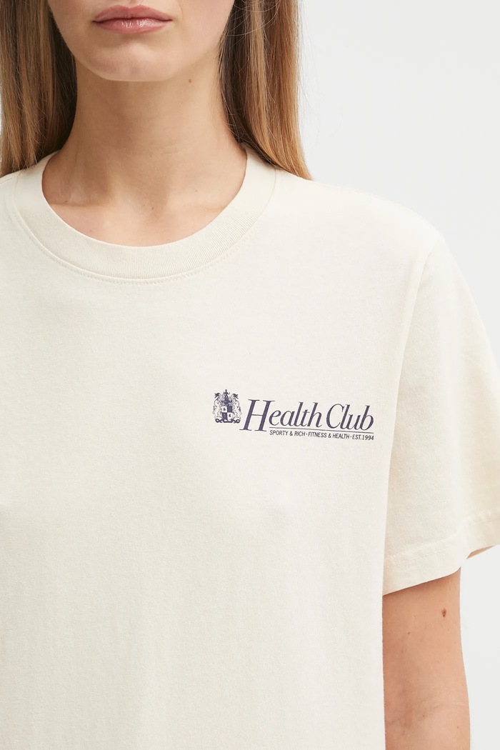 Βαμβακερό μπλουζάκι Sporty & Rich Lion Health TO043620080CR01