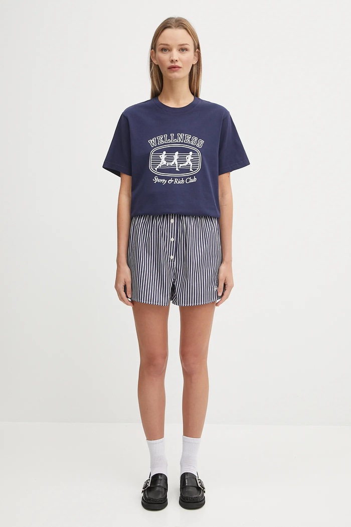Sporty & Rich cotton t-shirt Paris Marathon TO043620126BL106