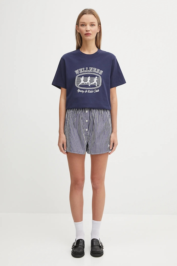 Sporty & Rich cotton t-shirt Paris Marathon TO043620126BL106