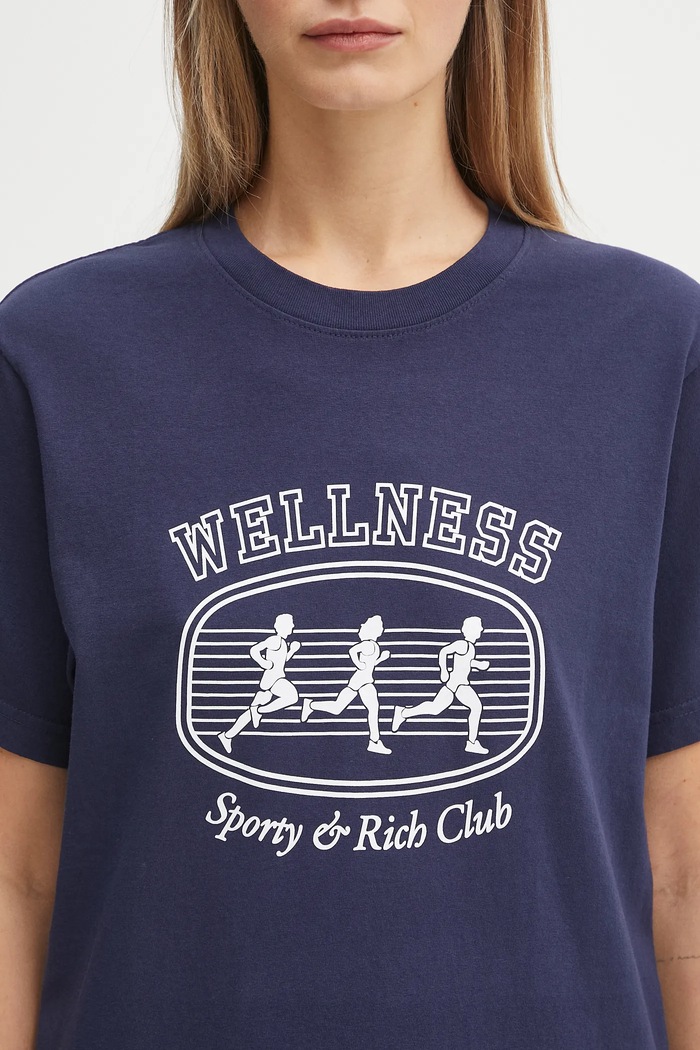 Sporty & Rich cotton t-shirt Paris Marathon TO043620126BL106