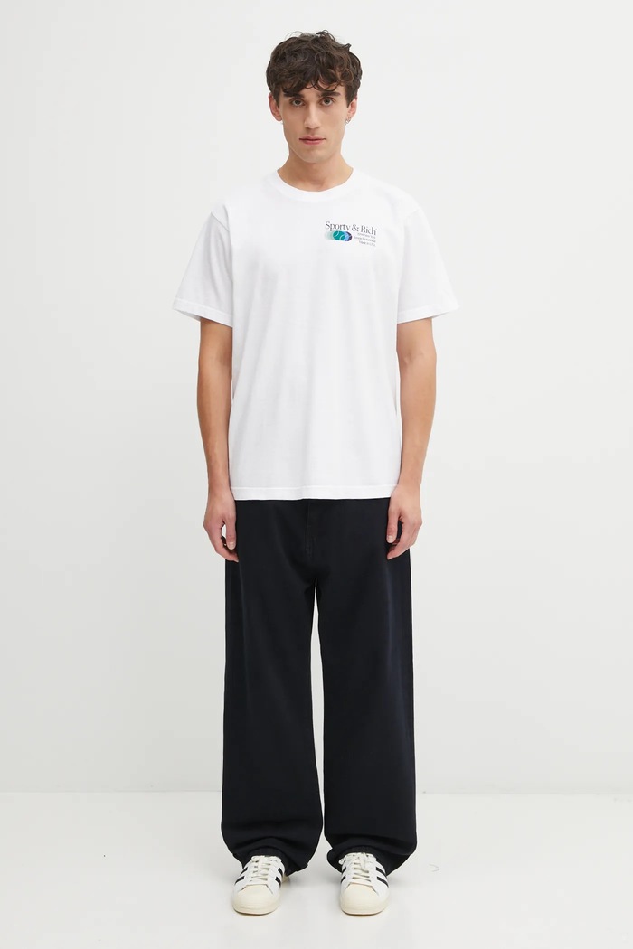 Sporty & Rich cotton t-shirt Invitational TO043621168WH01