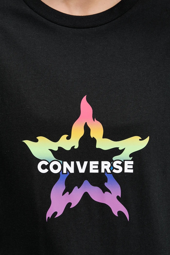 Bavlněné tričko Converse 10028587.A01