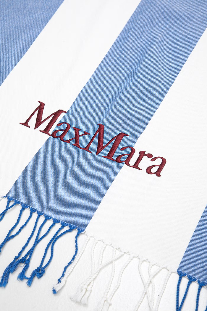 Accesorii Max Mara Beachwear prosop de plajă din bumbac 2616591019600 alb