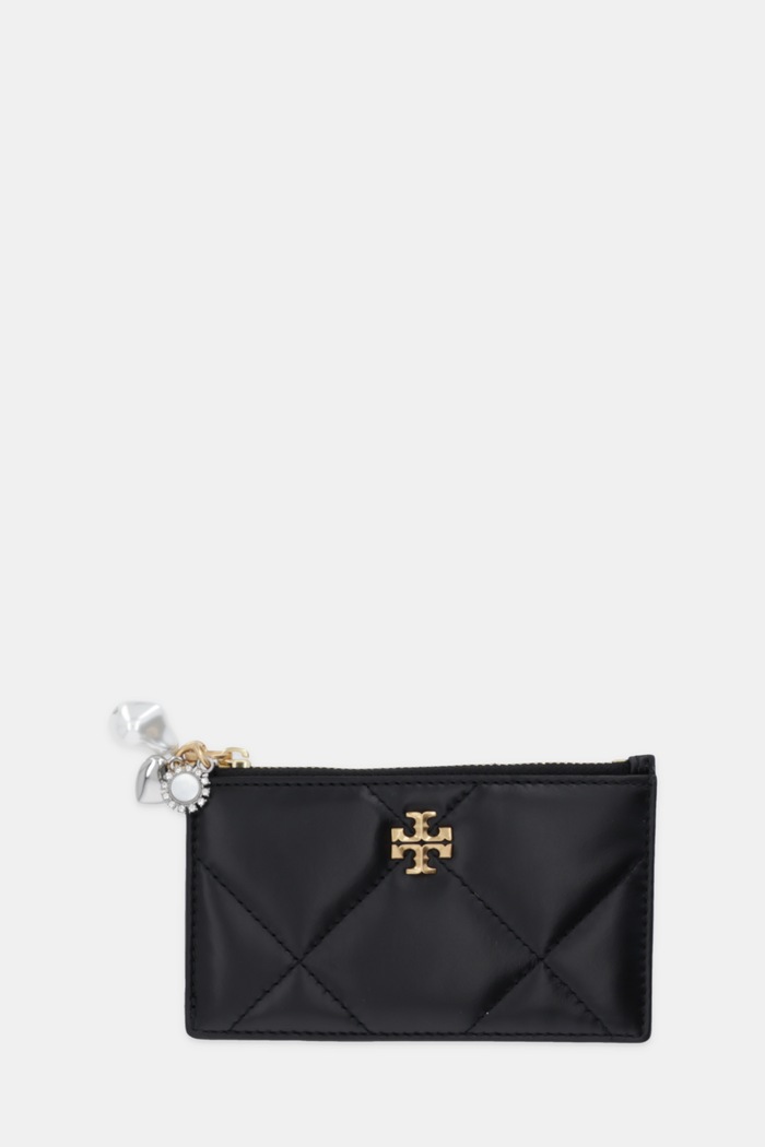 Kožená peňaženka Tory Burch Kira Diamond usňová koža čierna 175011.001