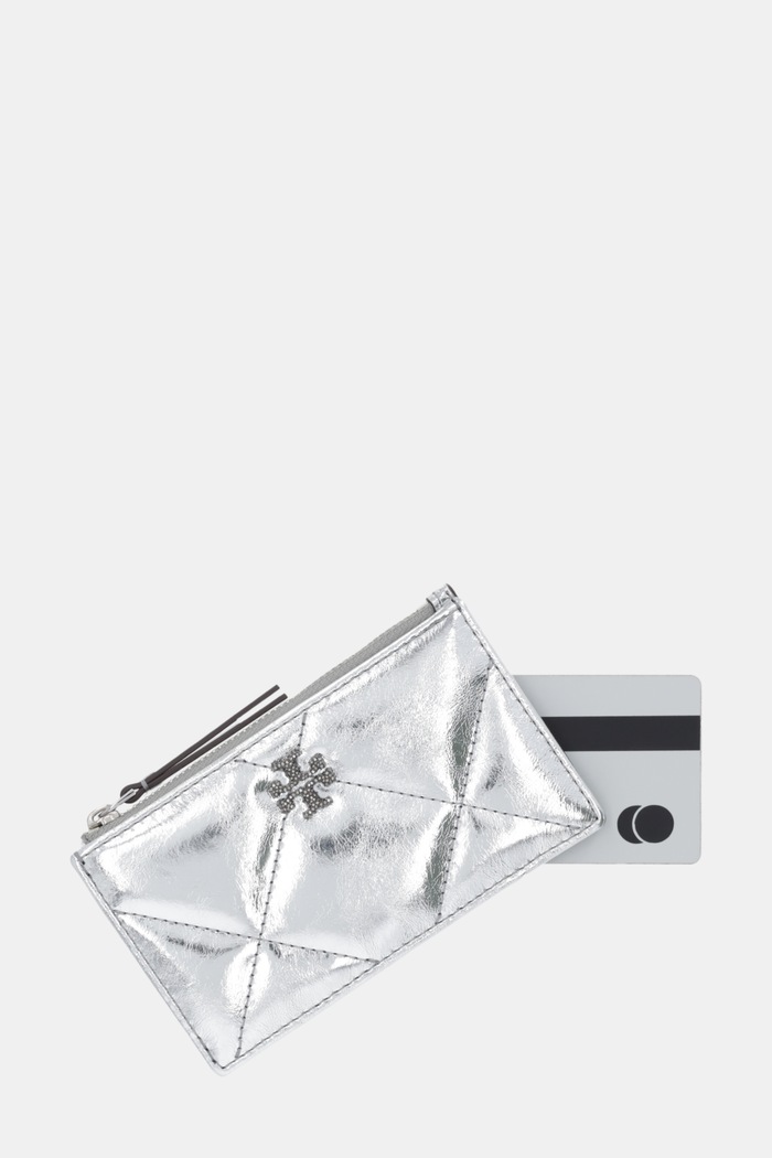 Doplnky Kožená peňaženka Tory Burch Kira Diamond 175012.040 strieborná
