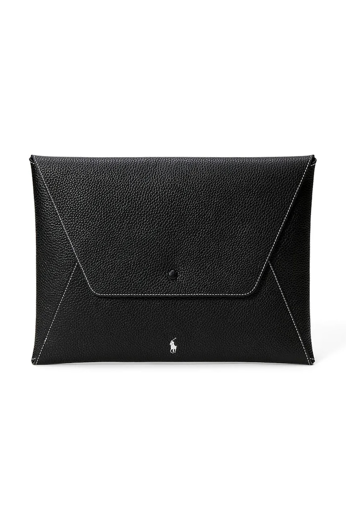 Шкіряний чохол для ноутбука Polo Ralph Lauren 25 x 35 cm для ноутбука чорний 427971194
